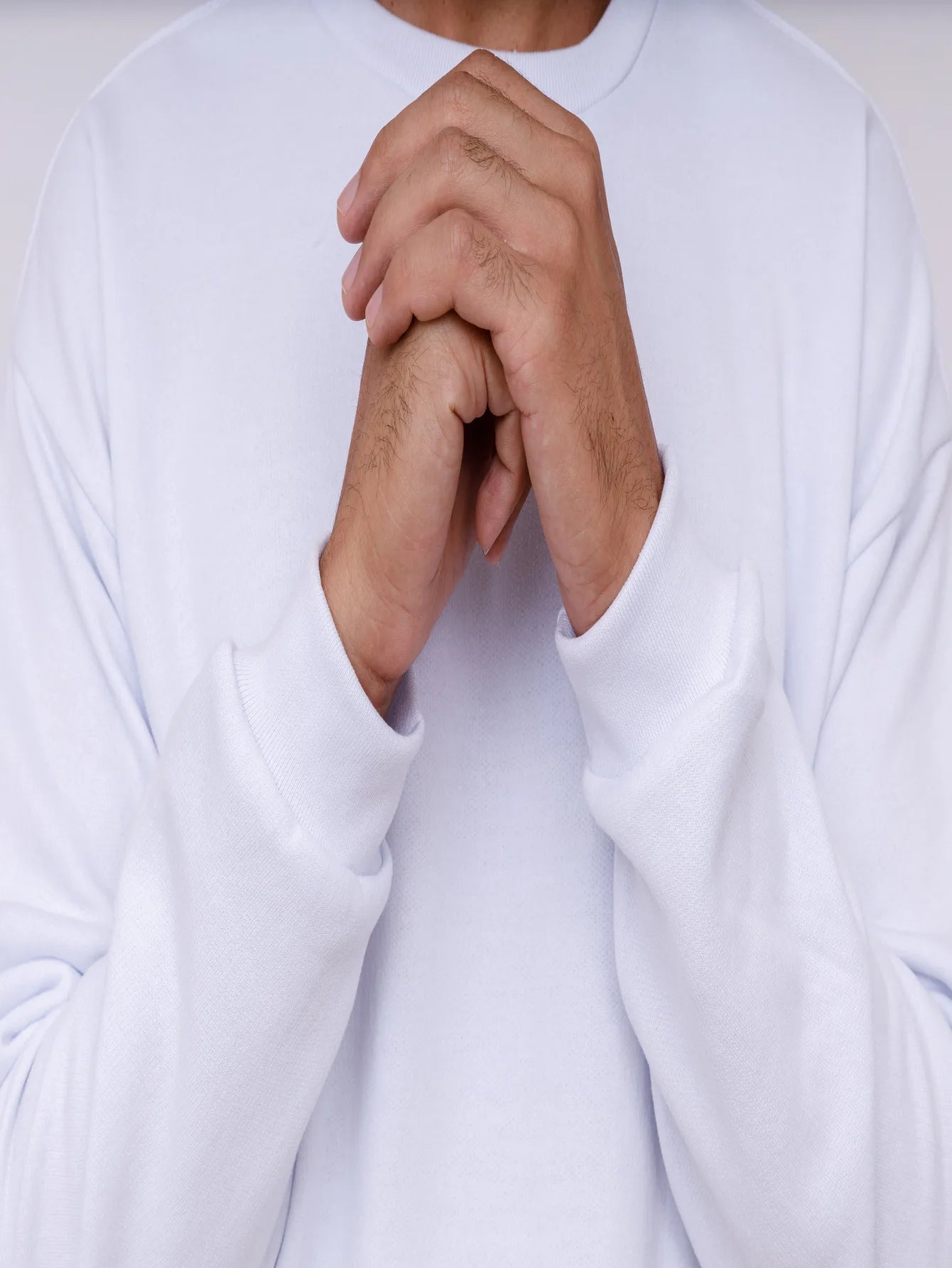 Men's Bald Hoodie Sweatshirt-White