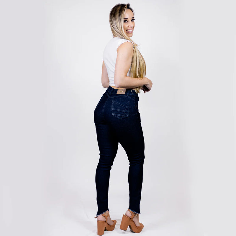 Women's Dark Jeans Lisa Skinny Casual/High Waist/Women's Clothing/Women's Jeans-Fast Shipping Brazil Delivery - CRAVO ROSE
