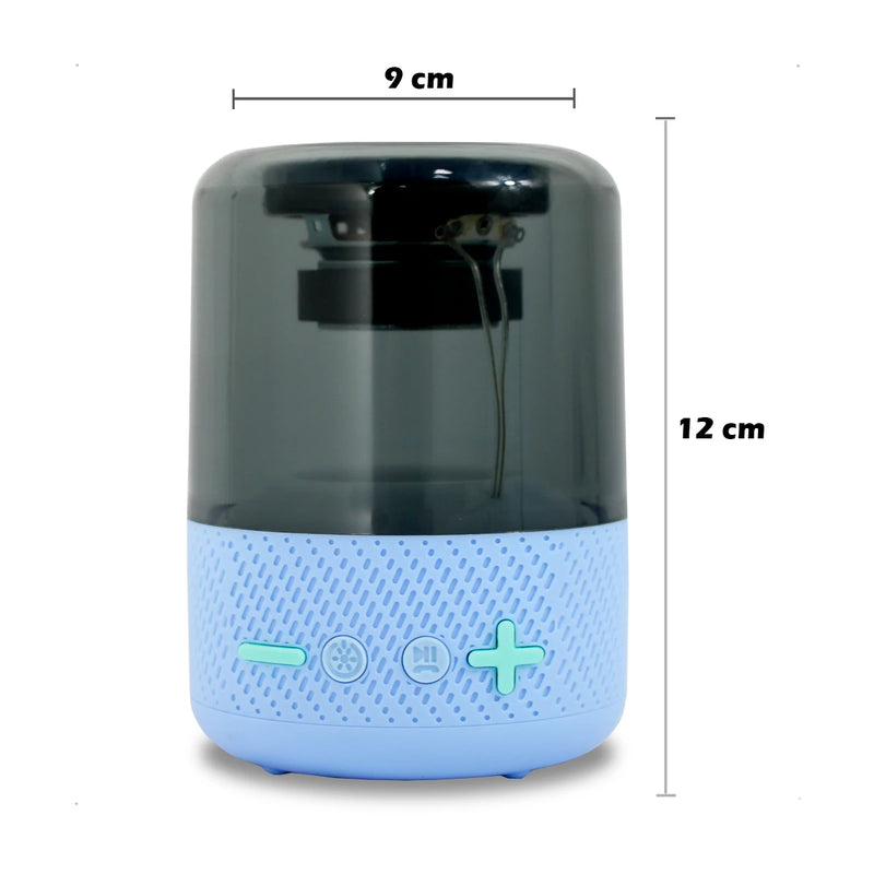 Mini Caixa De Som TWS Bluetooth LED RGB Portátil TF AUX USB Alta Qualidade Preto Azul