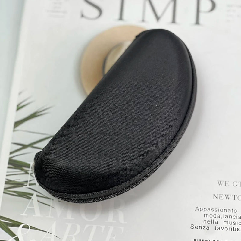 Case Estojo Caixinha Porta Oculos Com Ziper Preto