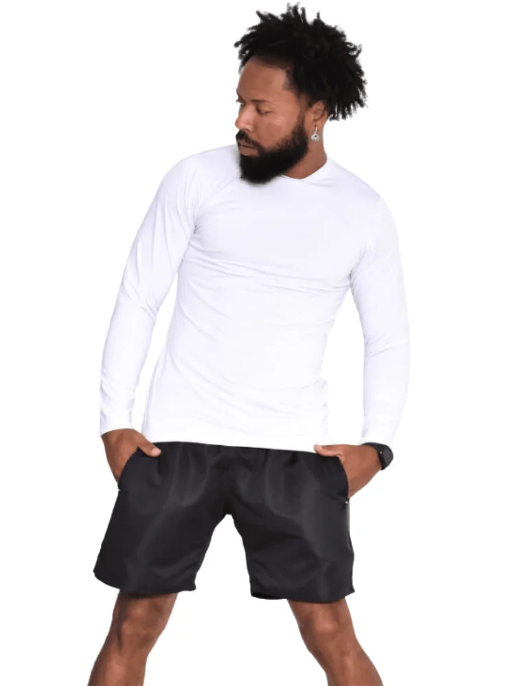 Men's Thermal Shirt UV Protection Sun Blouse Long Sleeve Compression T-Shirt