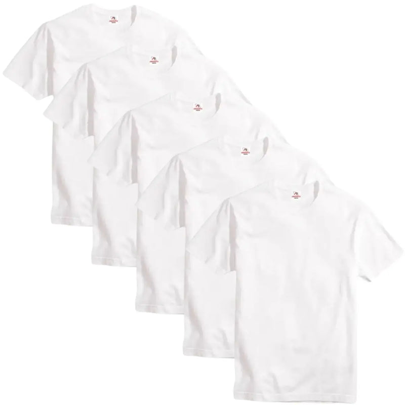 Kit 5 Camisetas Masculinas Algodão Brancas Lisas - Abafarto