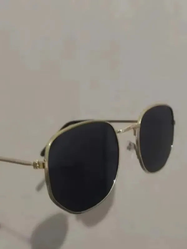 Vintage Square Hexagonal Sunglasses Men Women-Style Modern Versatile-Fast Shipping to Brazil 2025
