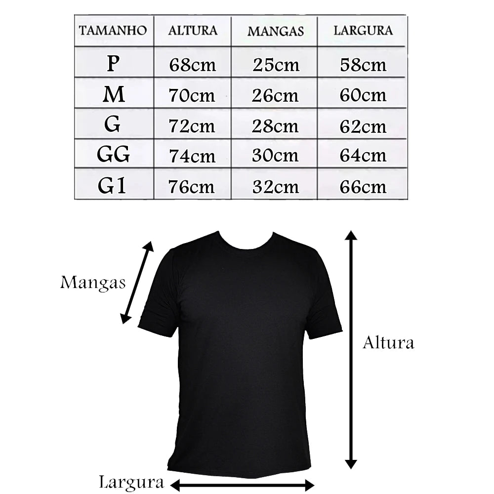 Kit 2 Camisetas Masculina Casual Leve e Confortável do P ao G1