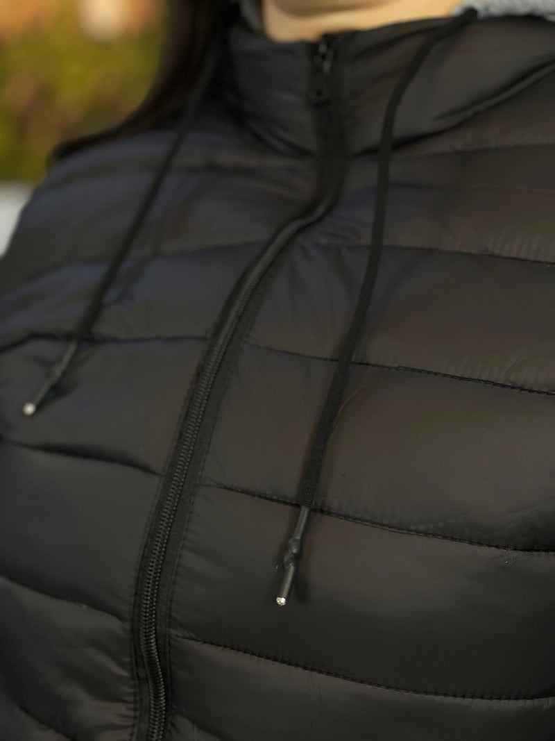 Women's Soft Nylon Puffer Jacket with Detachable Hood Plus Size Multicores Lined Super Resistant Cold and Wind Protection