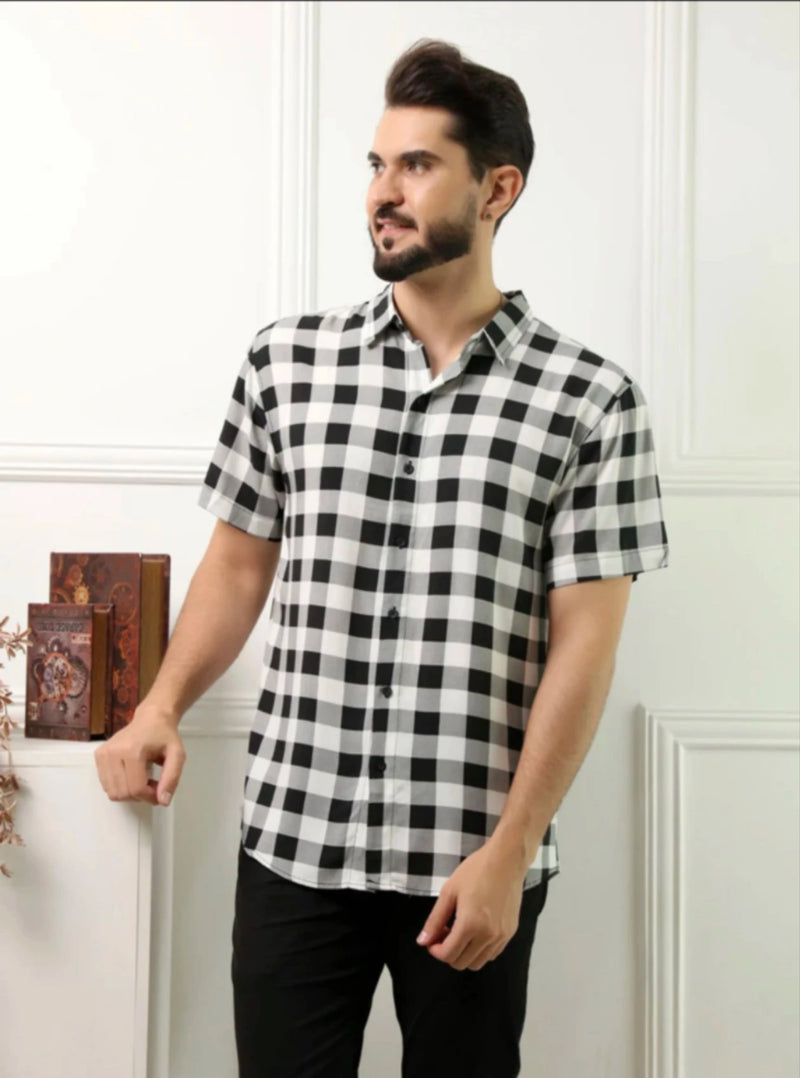 Men's Shirt Plaid Short Sleeve Slim Summer Style Casual Breathable Low Price