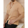 Camisa social masculino manga curta de bootao lisa top uso na praia