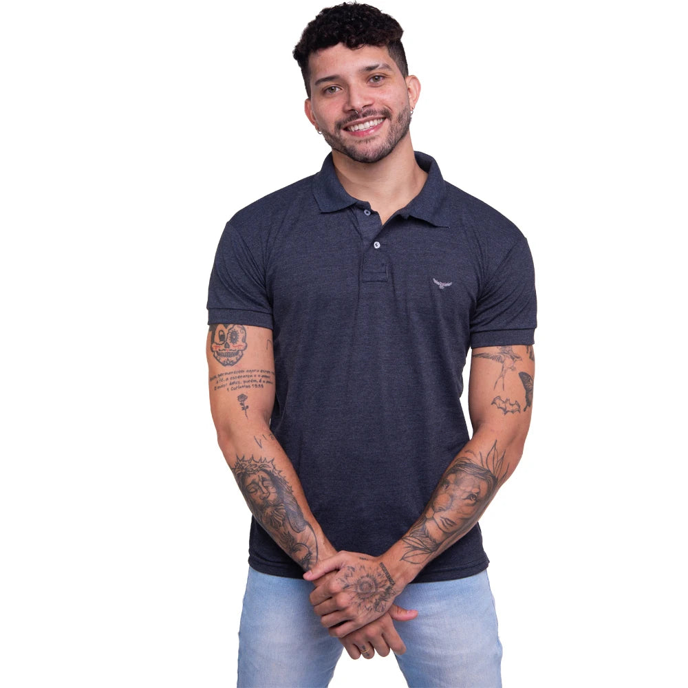 Camisa Gola Polo Masculina Original Polo Silver Owl