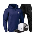 Kit Conjunto Moletom Masculino Casual Flanelado Com Capuz Leve e Confortável + Boné