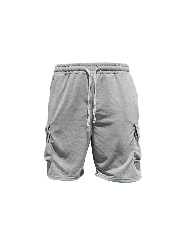 Conjunto gola redonda manga curta camiseta camisa shorts terno de duas peças solto tamanho grande gelo