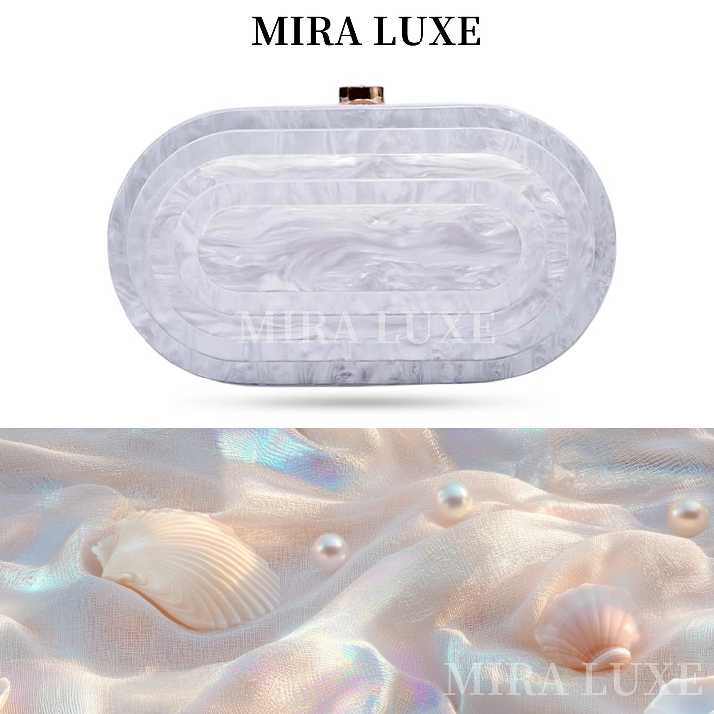 2025 Luxury Acrylic Lady Bag Fashion Personalized Party Evening Bag Single Shoulder Messenger Pearl Color Purse Women Clutch Bag