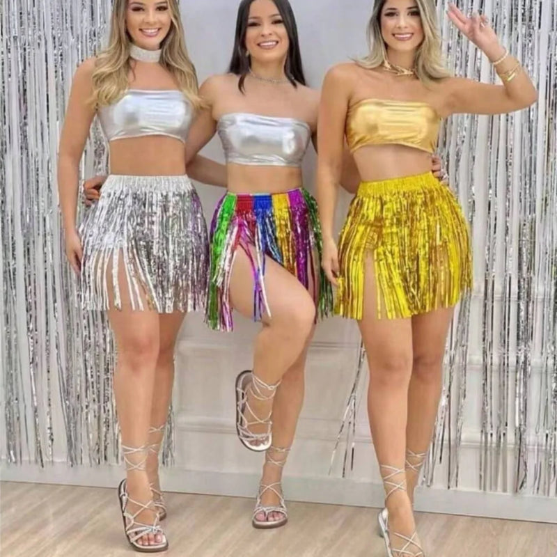 Kit 3 Saia De Fitilho Leve Alegre Cores Variadas