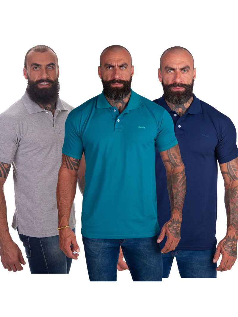 Kit 3 Men's Casual Polo Shirt