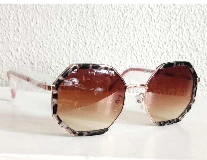 Óculos de sol octogonais de alta qualidade - Armação de acetato com proteção UV400