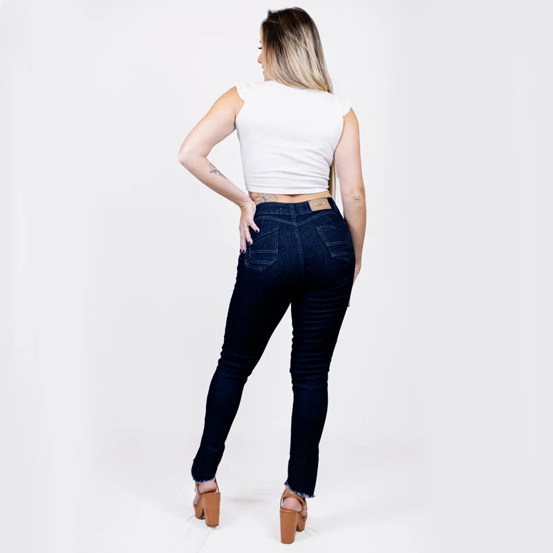 Women's Dark Jeans Lisa Skinny Casual/High Waist/Women's Clothing/Women's Jeans-Fast Shipping Brazil Delivery - CRAVO ROSE