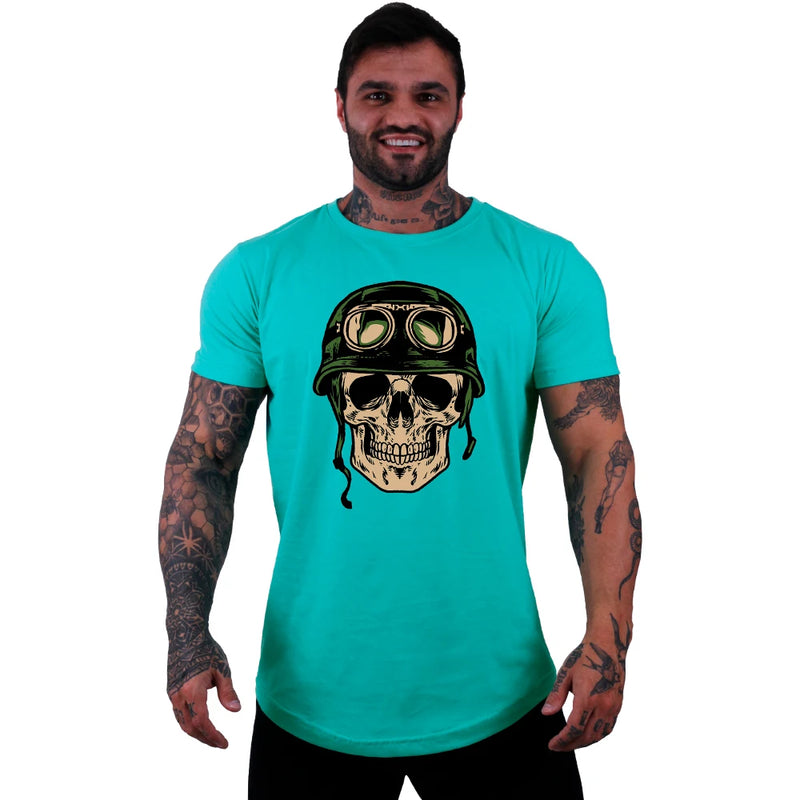 Men's Lonline MXD Concept Skull Military Bodywork Casual Leisure T-Shirt