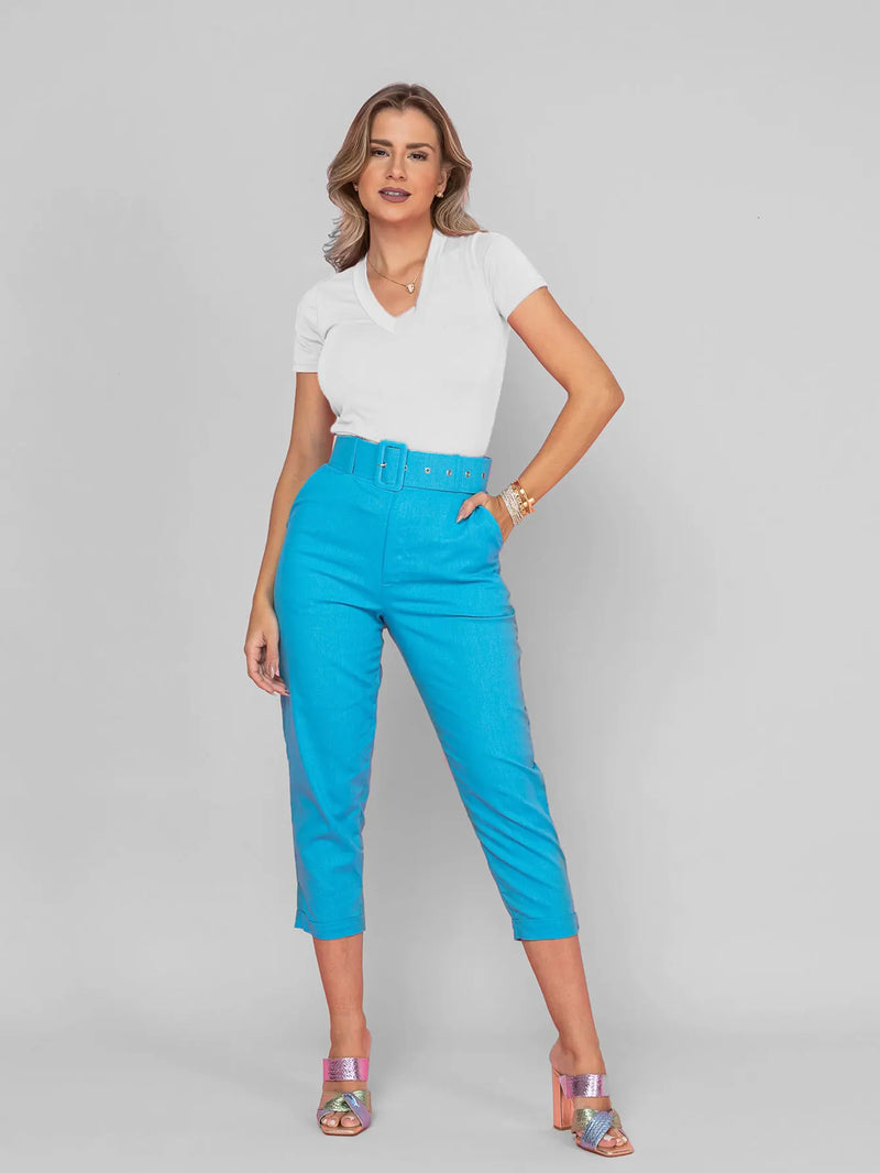 Women's Linen pants/dress pants/stitching details/stylish/Stripped/fashion trend/elegant/modern collection