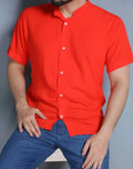Camisa Social Masculina Viscolinho Gola Padre Slim Fit Varias Cores Moda 2024 Varias Cores