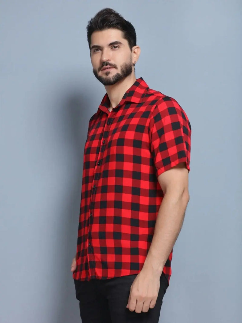 Short Sleeve Slim Casual Summer Style Breathable Plaid Shirt Low Price Factory Direct - CRAVO ROSE