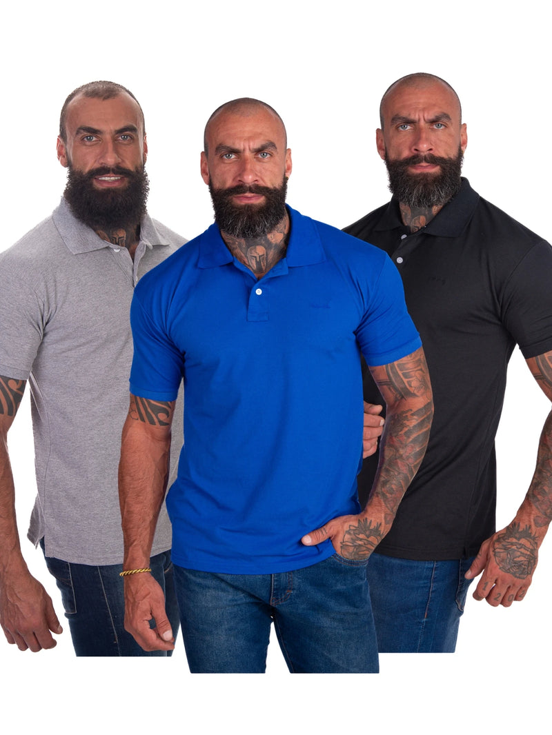 Kit 3 Men's Casual Polo Shirt