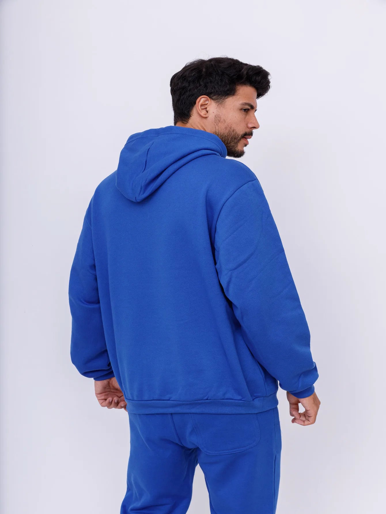 Men's Kangaroo Hooded Sweatshirt Royal Blue