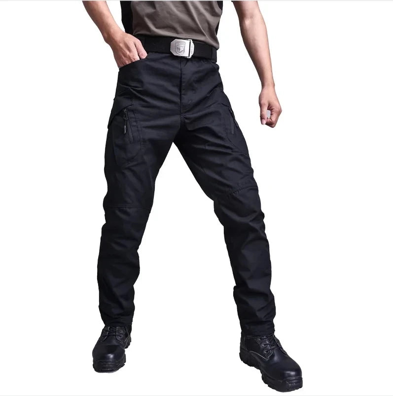 men's special forces camouflage pants Work pants Autumn outdoor multi bag pants Wear resistant IX7 training pants