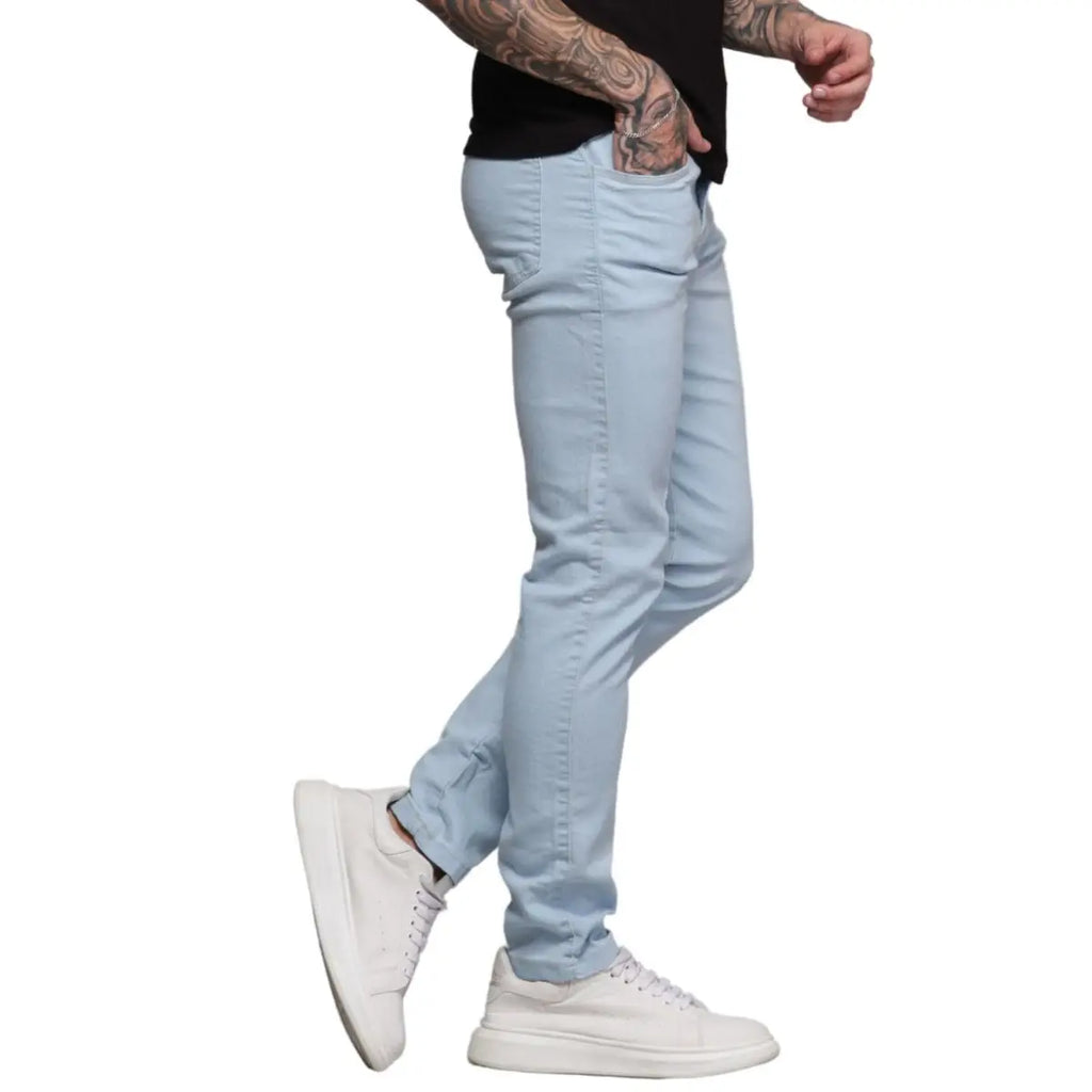 Calça Jeans Masculina Skinny Lavagem Clara Tendência Premium