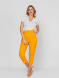 Women's Linen pants/dress pants/stitching details/stylish/Stripped/fashion trend/elegant/modern collection