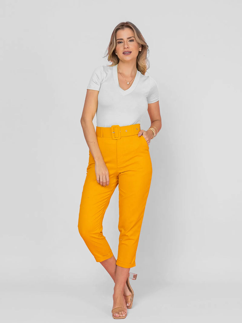 Women's Linen pants/dress pants/stitching details/stylish/Stripped/fashion trend/elegant/modern collection