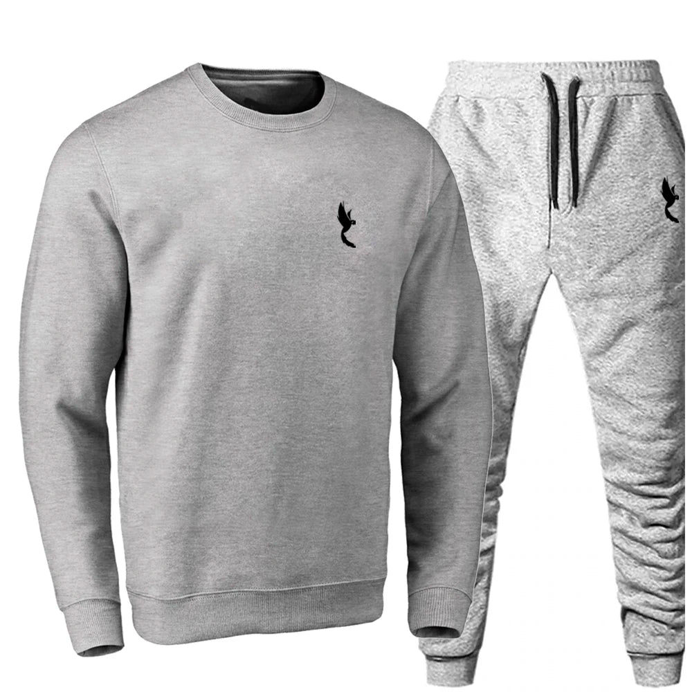 Conjunto de Moletom Masculino Flanelado Casual Esportivo Gola Careca do P ao G1