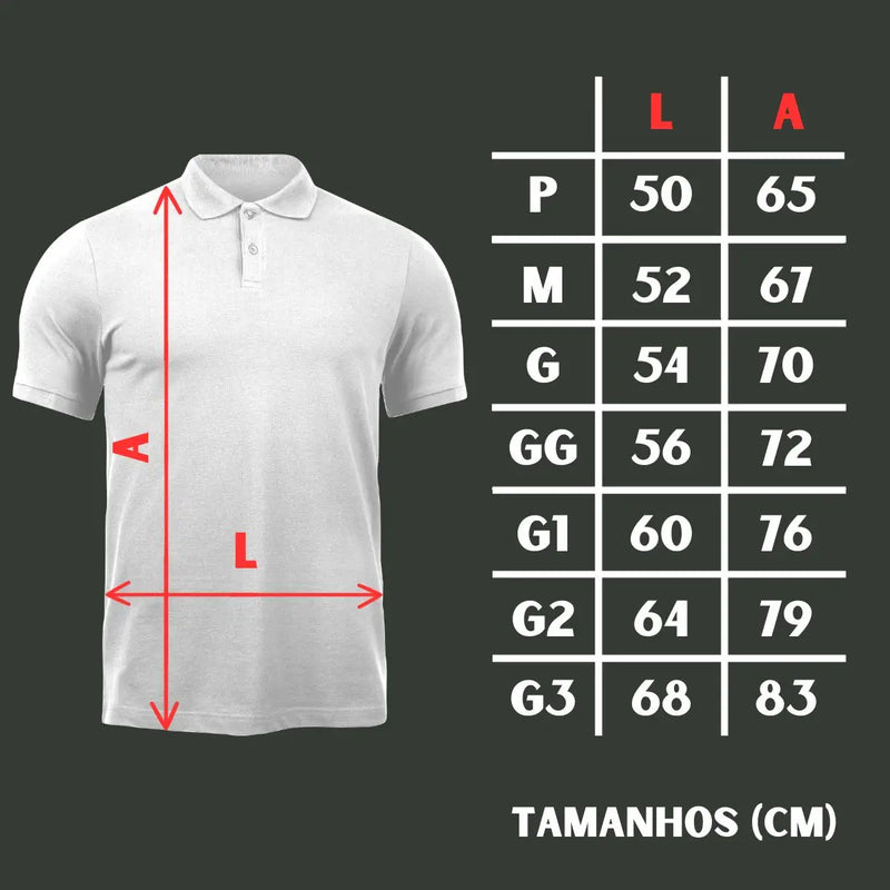 Kit Com 6 Camisas Polo Masculinas
