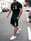 Conjunto Masculino Moderno e Leve Com Camiseta e Bermuda Espadilha