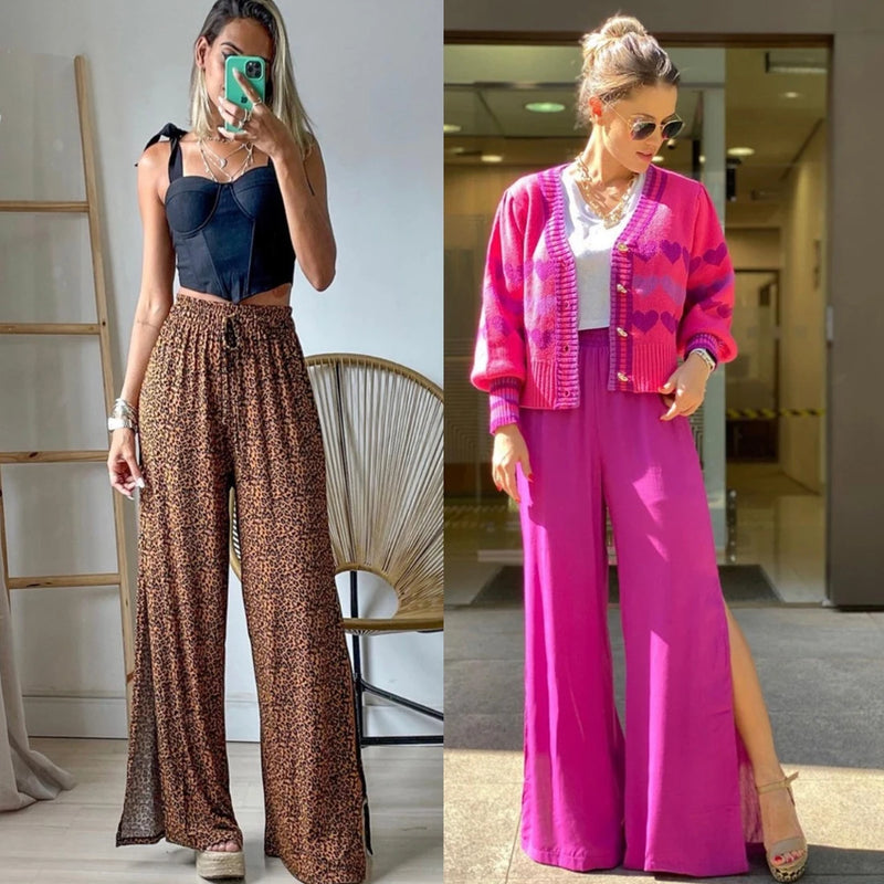 2 Set Women's Pantalona Sidework Trendy Pants