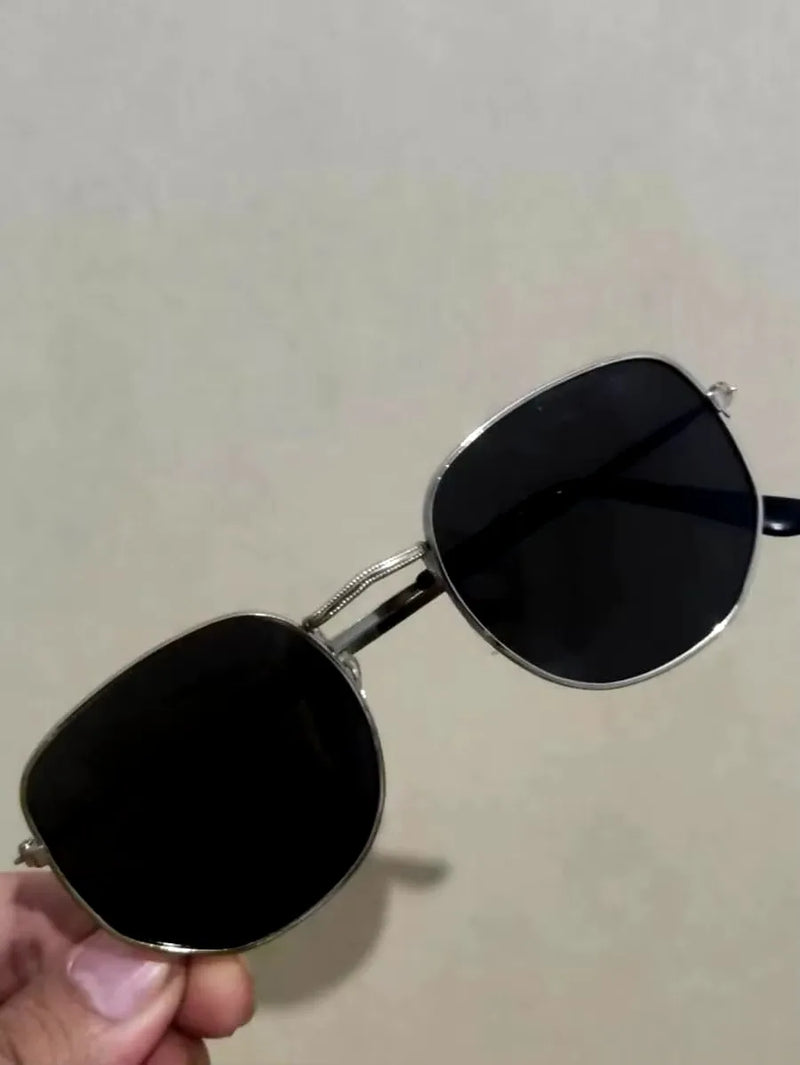 Vintage Women's Square Hexagonal Sunglasses Fashion - Elegant Modern, Versatile-Fast Shipping to Brazil