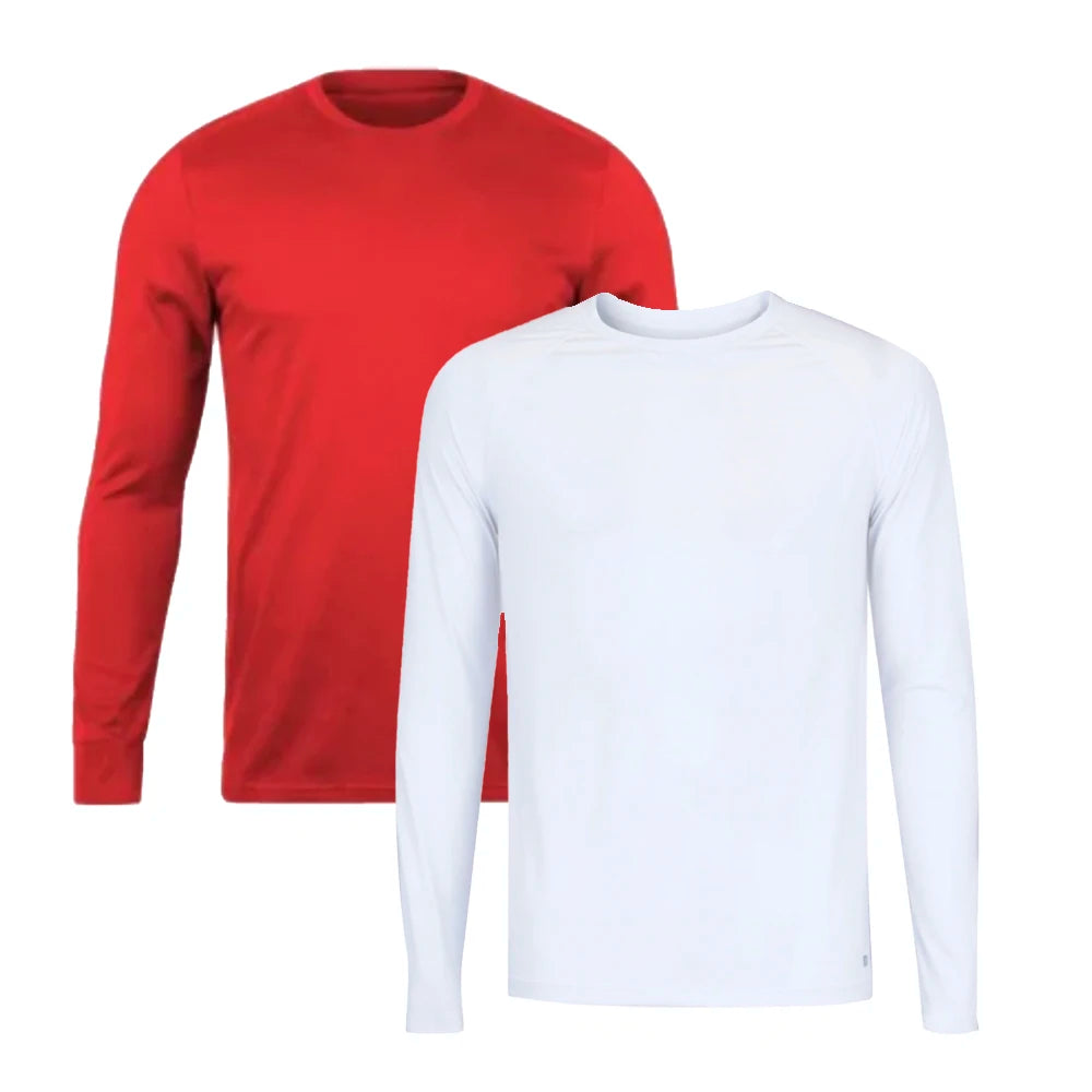 Kit 2 Camisas Térmicas Unissex Proteção UV Manga Comprida | 021