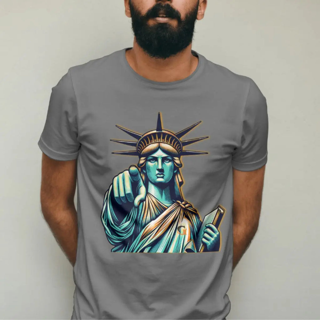 Basic Men's T-Shirt GuGi Statue Of Liberty New York 100% Premium Cotton Shirt CM01-507