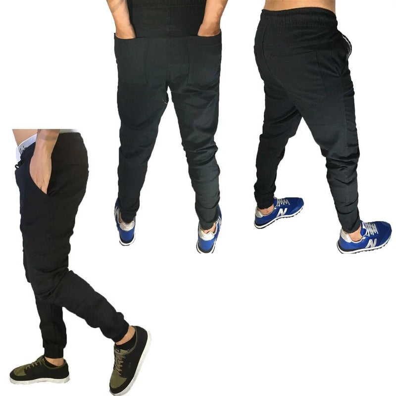 Calças Jogger Sarja Masculino Slim com Elastico,SAINT - CRAVO ROSE