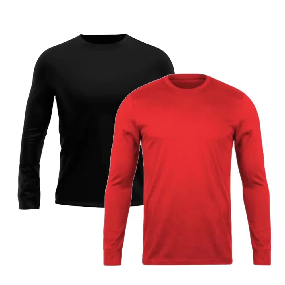 Kit 2 Camisas Térmicas Unissex Proteção UV Manga Comprida | 021