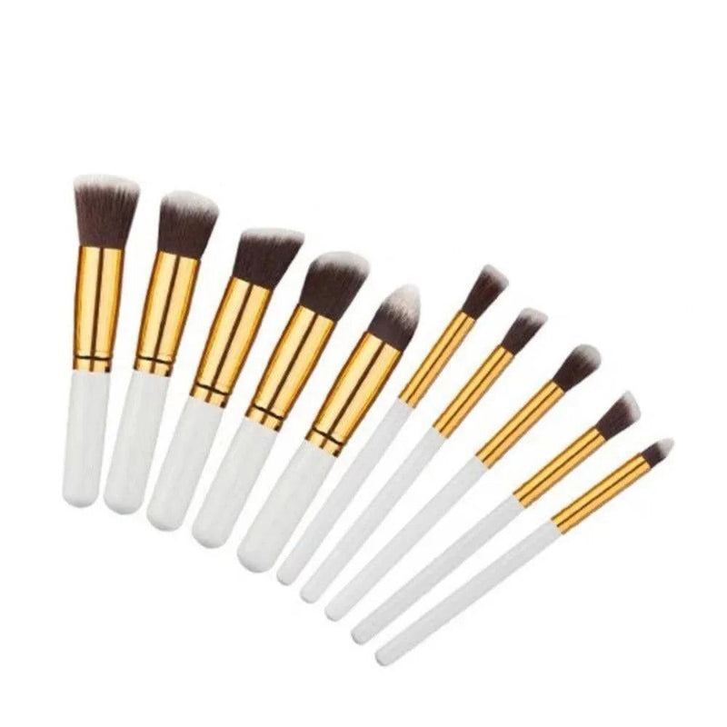 Kit 10 Professional Kabuki Contour Makeup/Smoke Brush Brushes - CRAVO ROSE