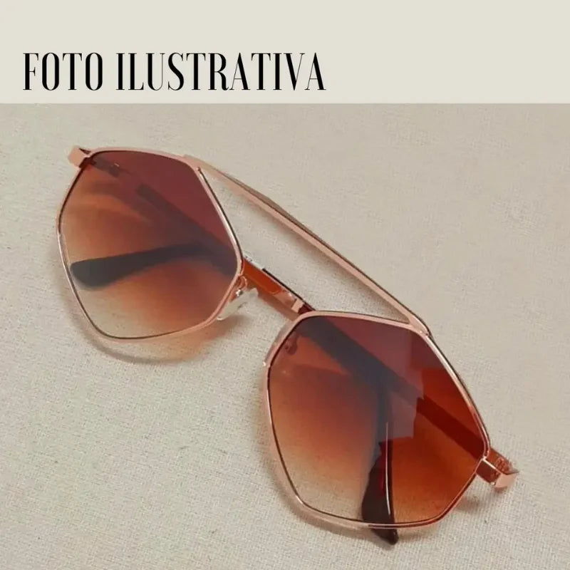 Women's Dark Sunglasses Hexagonal Summer American Diamond Fashion Wild Tendencia-Fast Delivery for All Brazil-