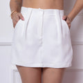 Shorts Tailoring Skirt with Pocket and Capable Button