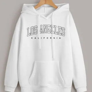 Blusa Moletom Masculino e Feminino Los Angeles Modinha Blusa de Frio com Bolso e Capuz Envio Imediato