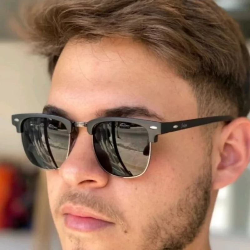 Men's Square Sunglasses High Quality Modern Stylish Ideal For Sunny Days Rides Protect Eyes UV400