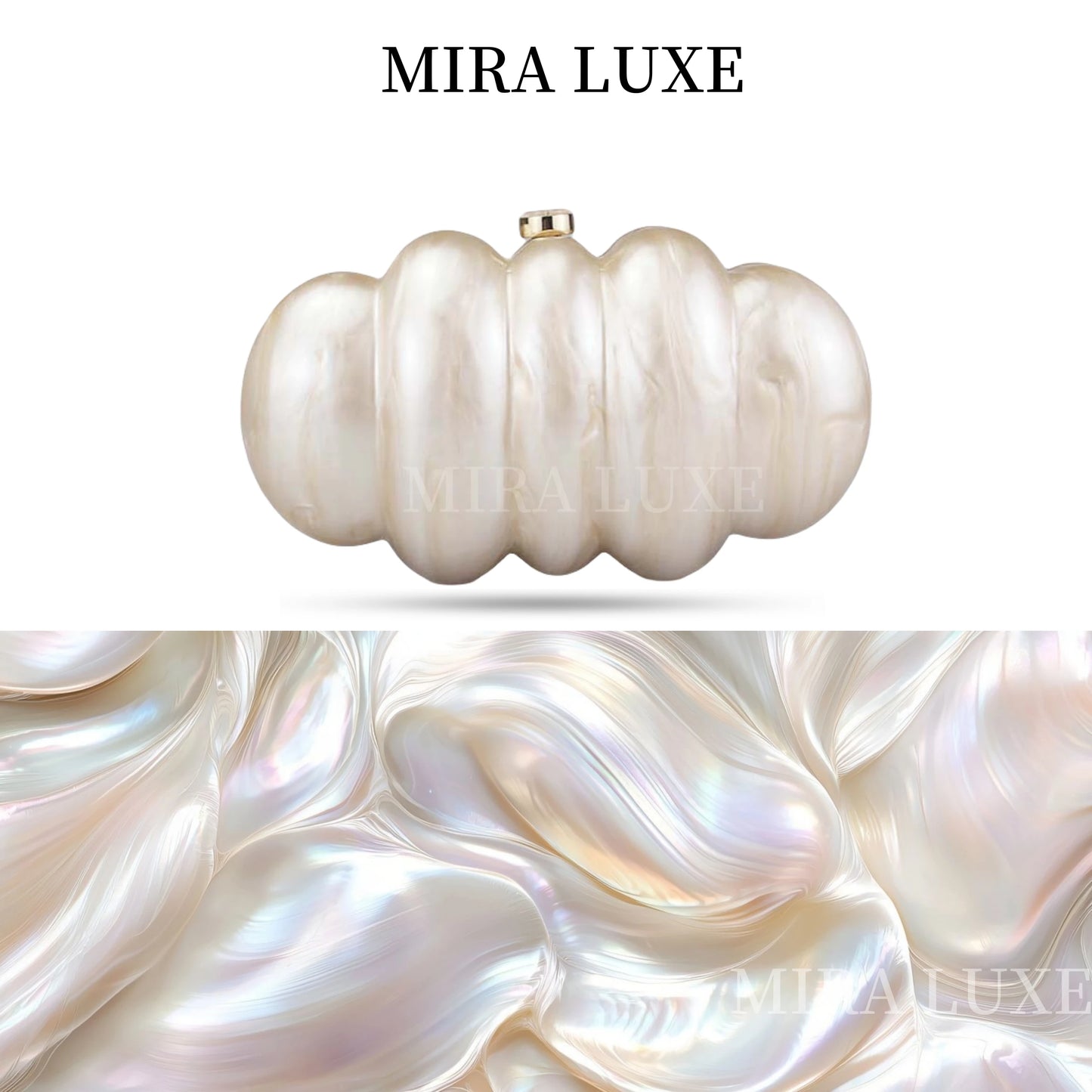 2025 Luxury Acrylic Lady Bag Fashion Personalized Party Evening Bag Single Shoulder Messenger Pearl Color Purse Women Clutch Bag