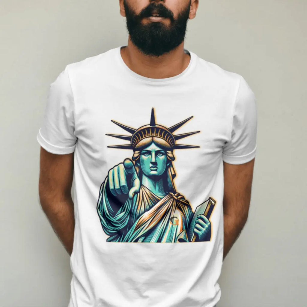 Basic Men's T-Shirt GuGi Statue Of Liberty New York 100% Premium Cotton Shirt CM01-507