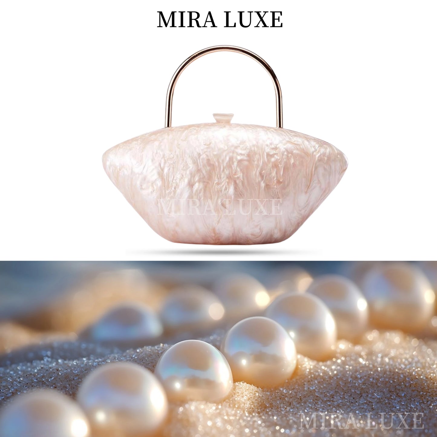 2025 Luxury Acrylic Lady Bag Fashion Personalized Party Evening Bag Single Shoulder Messenger Pearl Color Purse Women Clutch Bag