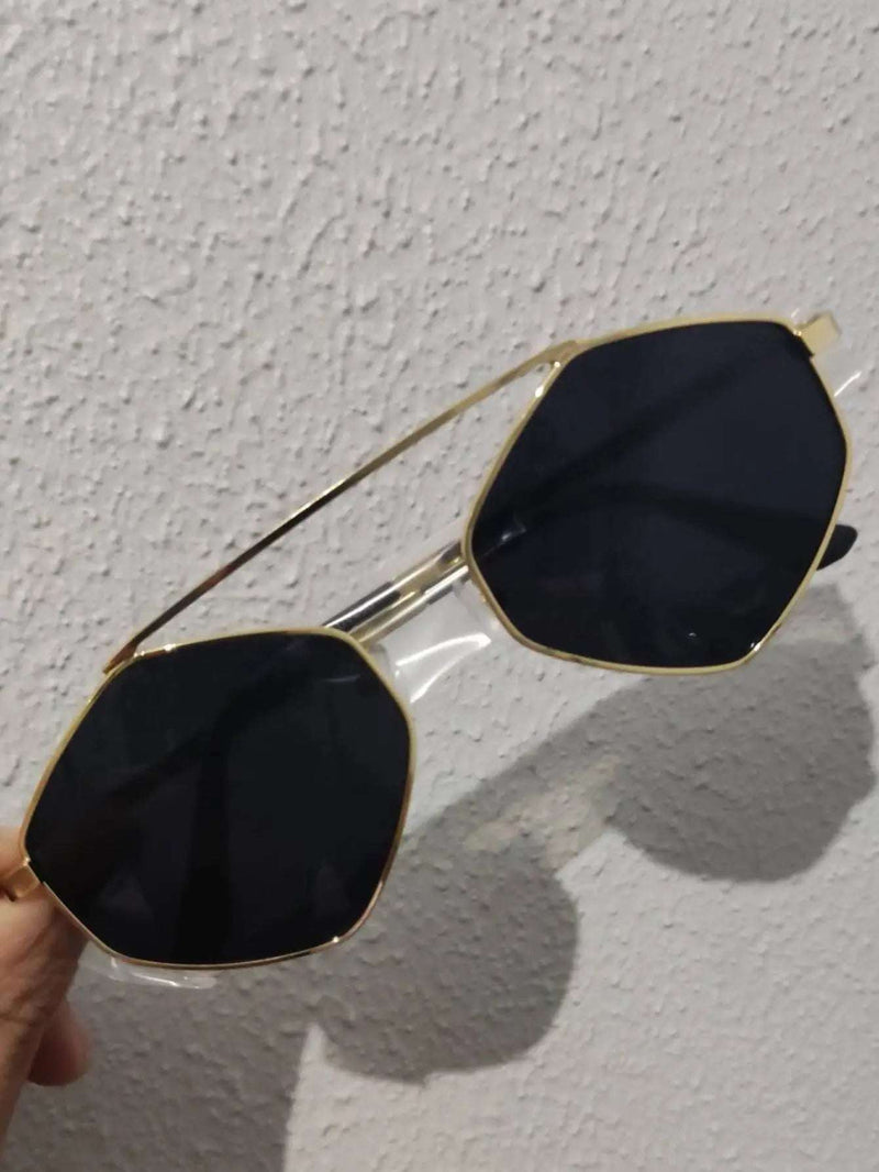 Women's Dark Sunglasses Hexagonal Summer American Diamond Fashion Wild Tendencia-Fast Delivery for All Brazil-