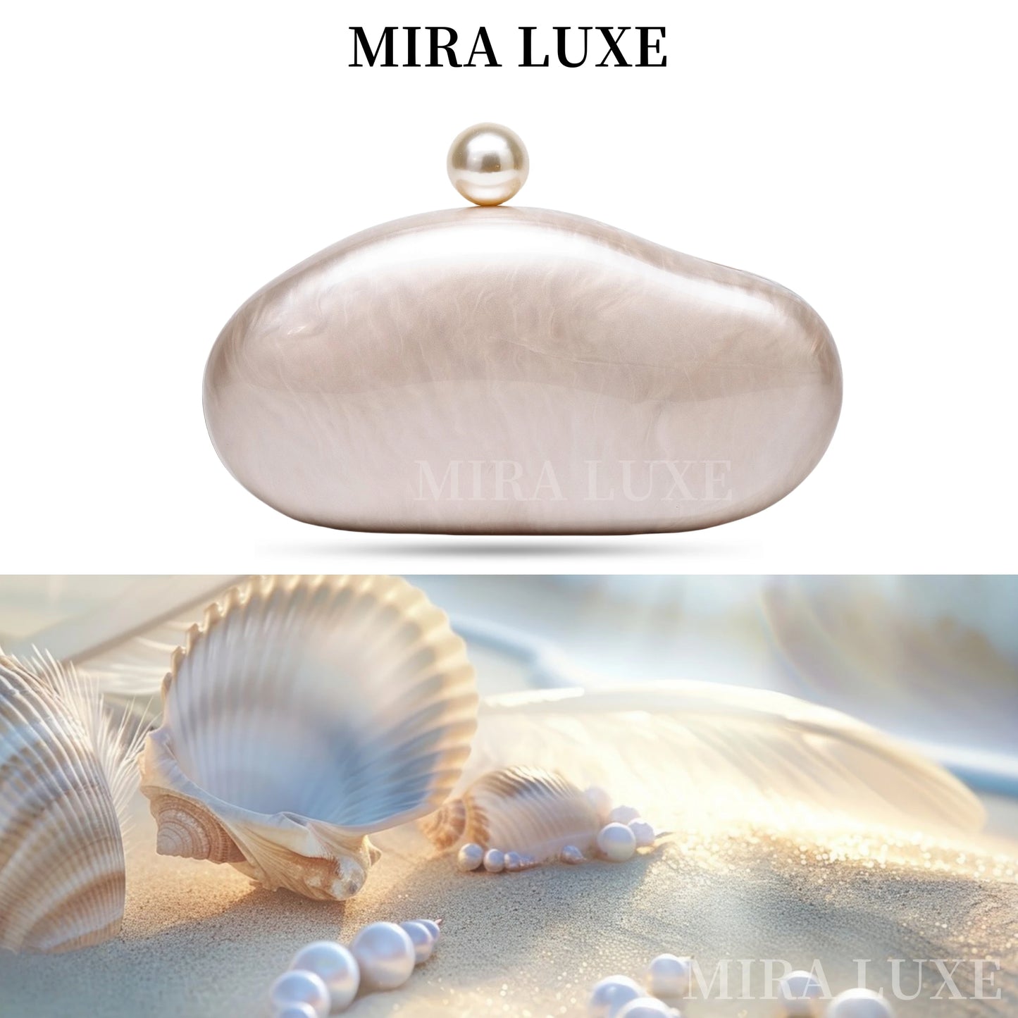 2025 Luxury Acrylic Lady Bag Fashion Personalized Party Evening Bag Single Shoulder Messenger Pearl Color Purse Women Clutch Bag