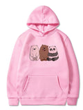 Cancuru Model Men's Colorful Bears 3 Sweatshirt with Hood and Pocket