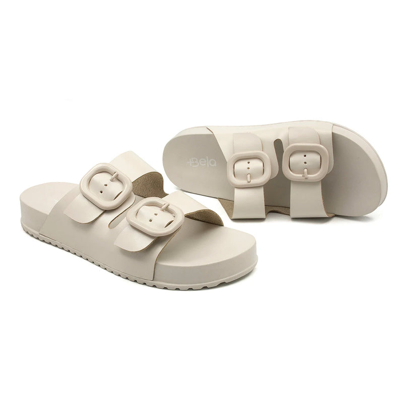 Sandália Feminina Nuvem Birken Couro Legítimo Super Leve 300g Confortável Papete Sapatilha